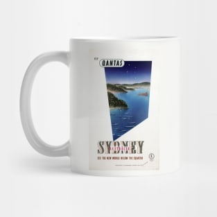 Vintage Travel Poster Sydney Australia Mug